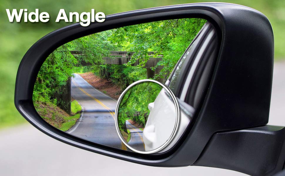 Zento Deals 4 Pcs 2" Rearview Blind Sport Mirrors Stick-On; 4 Pcs 2" Rearview Blind Sport Mirrors