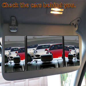 Zento Deals Tri Fold Universal Vanity Mirror – Cosmetic Sun Shade Mirror; Tri Fold Universal Mirror