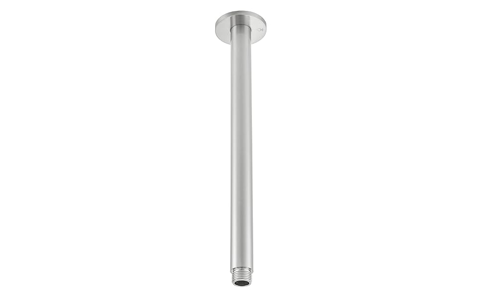 BAI 0449 Ceiling Mounted 14inch Shower Head Arm in Brushed Nickel