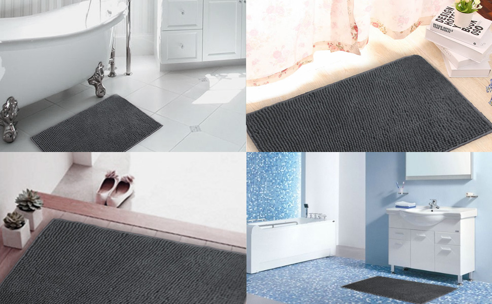 JML Bath Rug, Bath Rugs for Bathroom Non Slip Absorbent