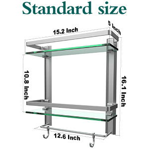 glass shower shelf
