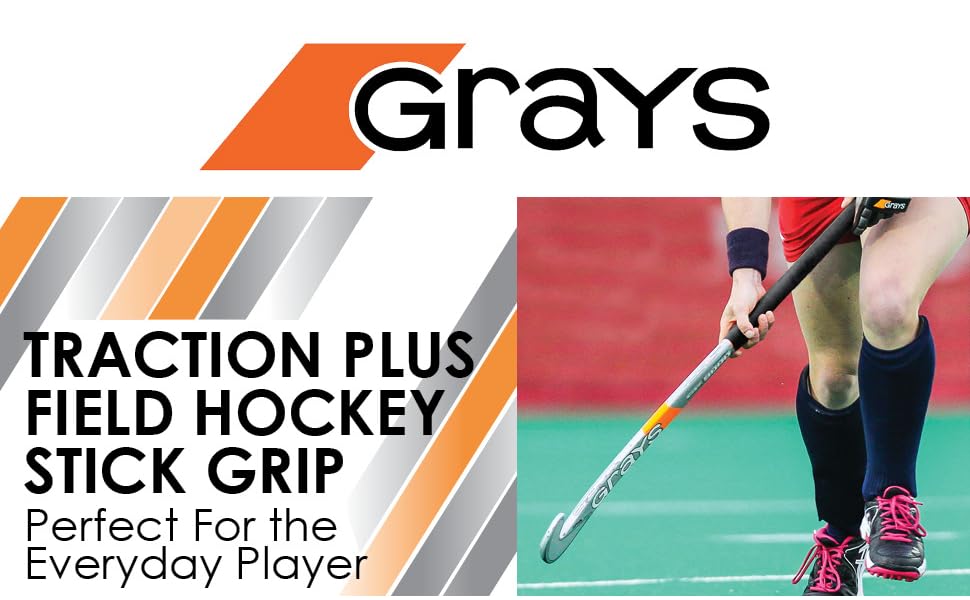 Grays Traction Plus Field Hockey Stick Grip (Orange