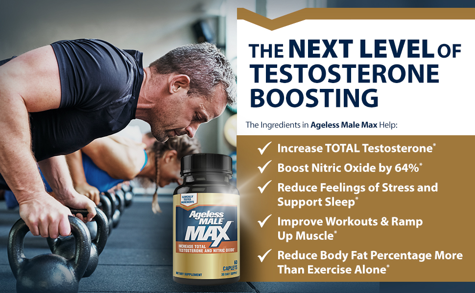 Ageless Male Max Testosterone Booster by New Vitality - 60 Caplets FREE - What Does Ageless Male Max Do For A Man