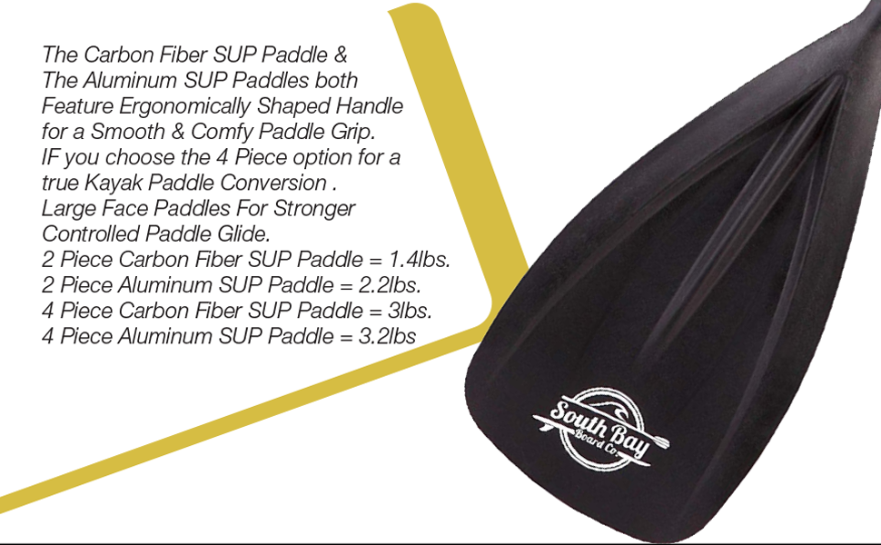 Stand Up Paddle Board Paddles Adjustable, Floating 2pc & 4pc SUP/Kayak Paddle