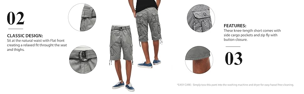 fried denim cargo shorts