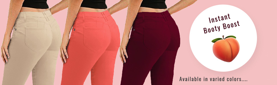 ： Hybrid & Co. Women's Butt Lift Super Comfy Stretch Denim Skinny Yoga Jeans