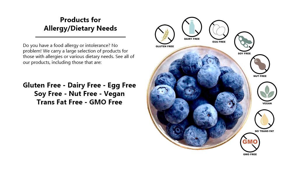 gluten dairy soy egg tree nut peanut trans fat allergy free non gmo vegan vegetarian organic keto
