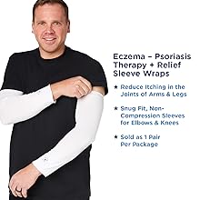 Eczema Psoriasis Elbow Knee Bandage Itchiness Burning Dry Skin Rash Moisturize Cream Steroid Natural