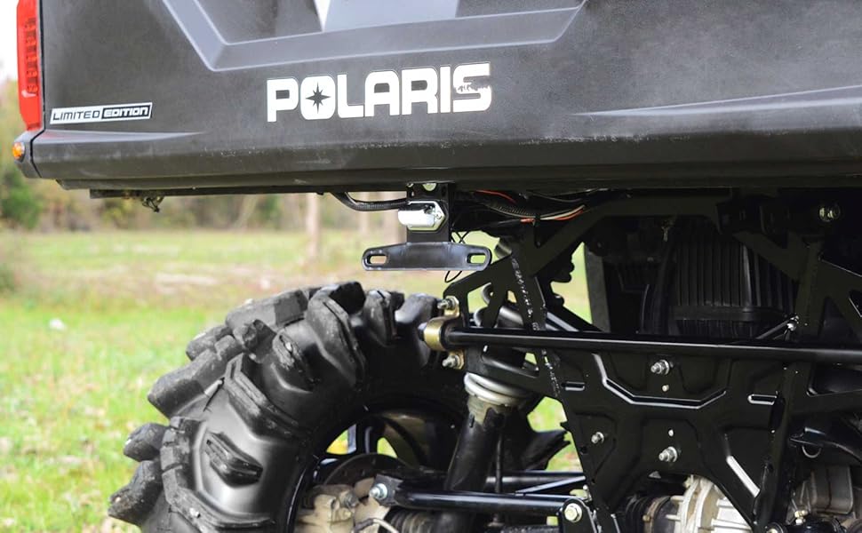 Amazon.com: SuperATV Universal Street Legal License Plate ... polaris rzr led light bar wiring harness 