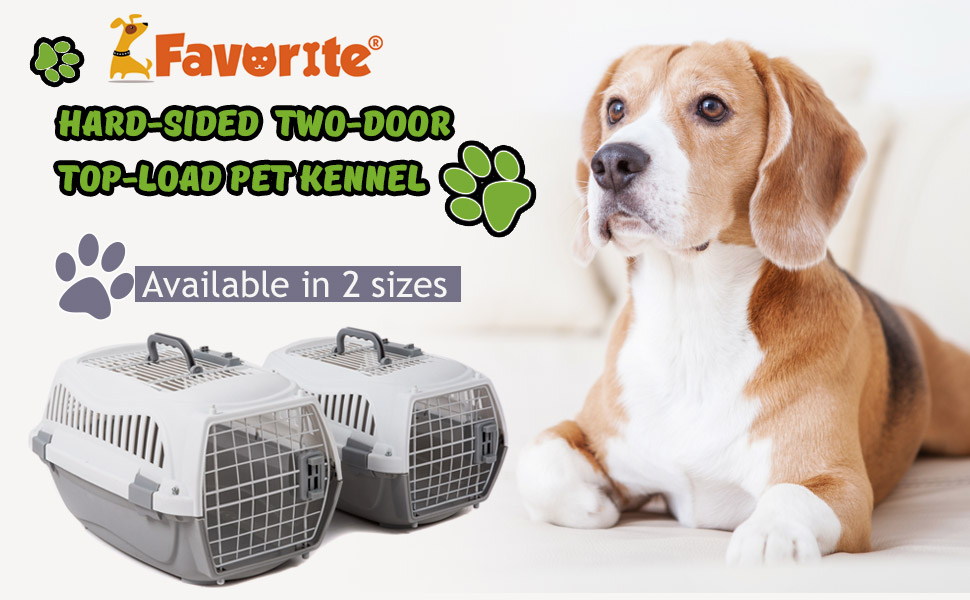 Favorite 22Inch Portable Two Door Top Load Pet Plastic Carrier Crate