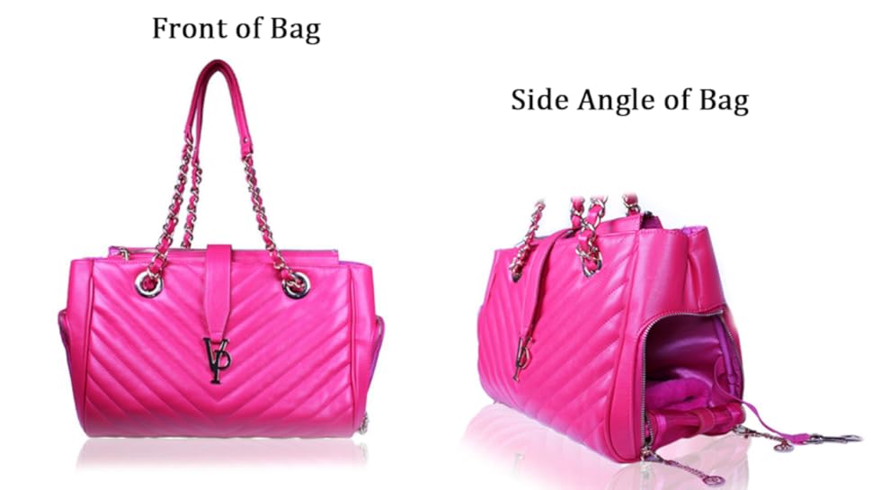 Vanderpump Pets Monogrammed Chain Pet Carrier Pet Supplies