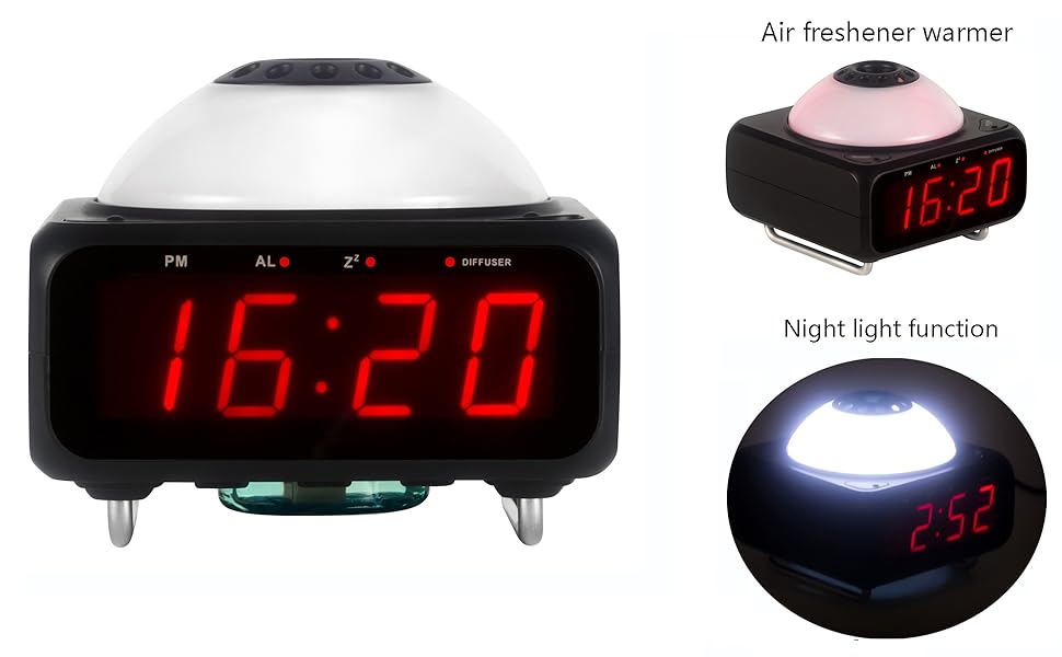 KWANWA LED Digital Alarm Clock with Wake Up Light and
