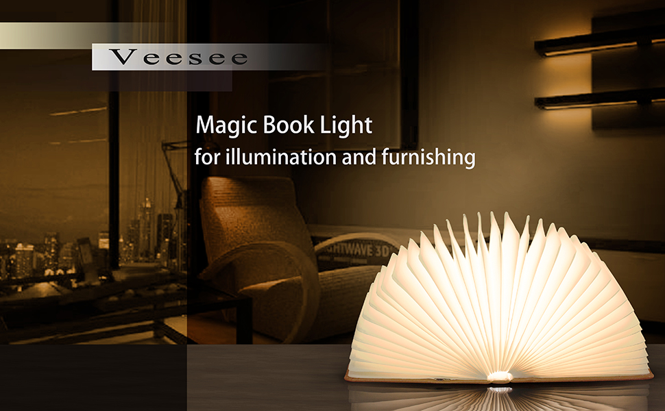 Amazon.com: Veesee Upgraded 8 Colors Book Lamp 