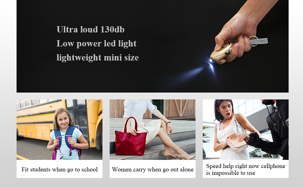 Safesound Personal Alarm Keychain, 130dB Personal Safety