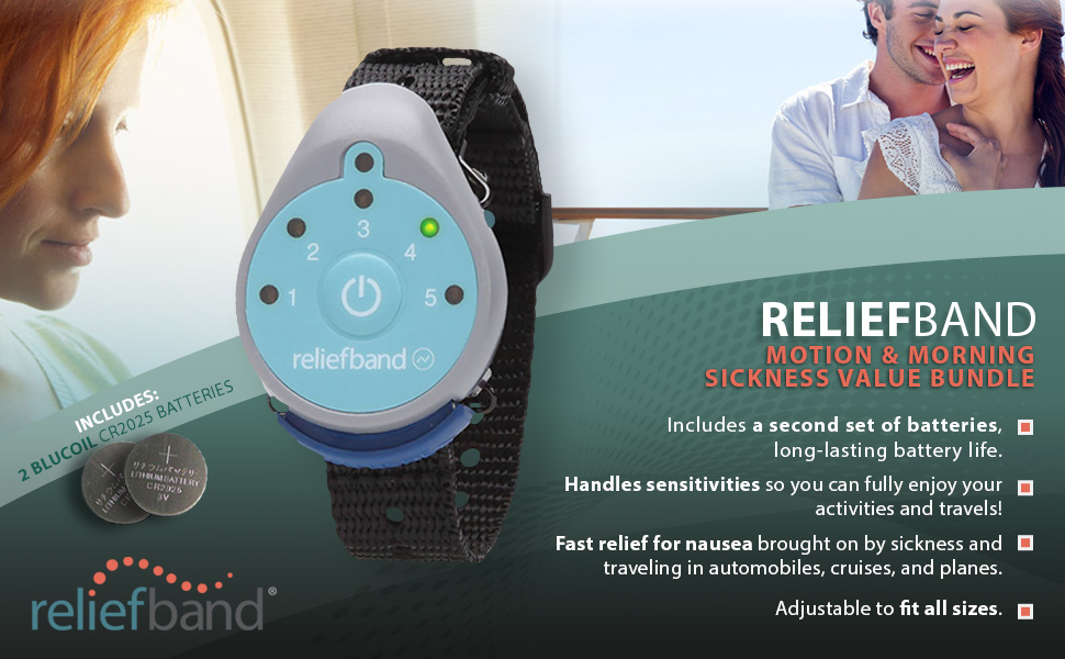 Reliefband for Motion and Morning Sickness Bundle with 2