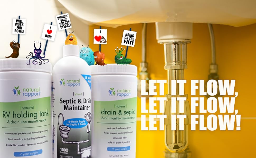 Natural Rapport Septic Tank Cleaner Treatment Naturally Treat Drains and Tanks