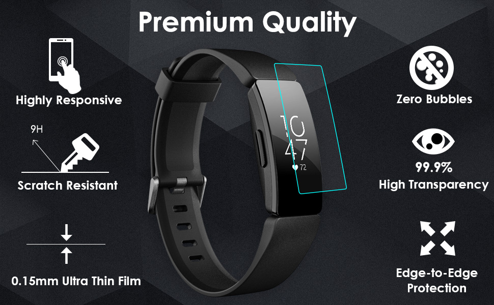 EZCO Compatible Fitbit Inspire Screen Protector (6Pack