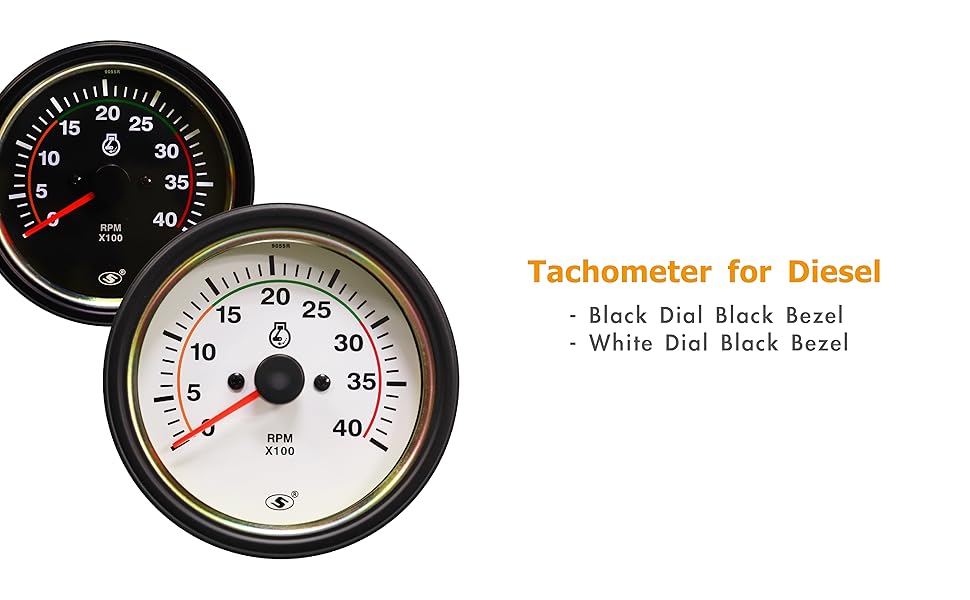 MOTOR METER RACING Universal Diesel Tachometer for Alternator W