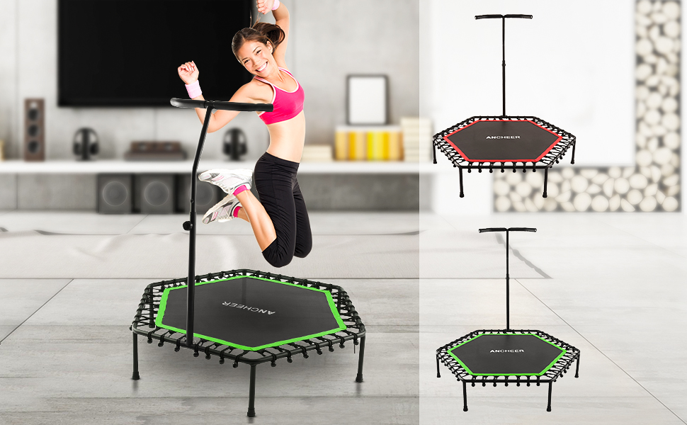 Ancheer 50" Trampoline with Adjustable Handrail, Safe