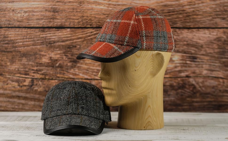 Tweed peaked cap Clearance