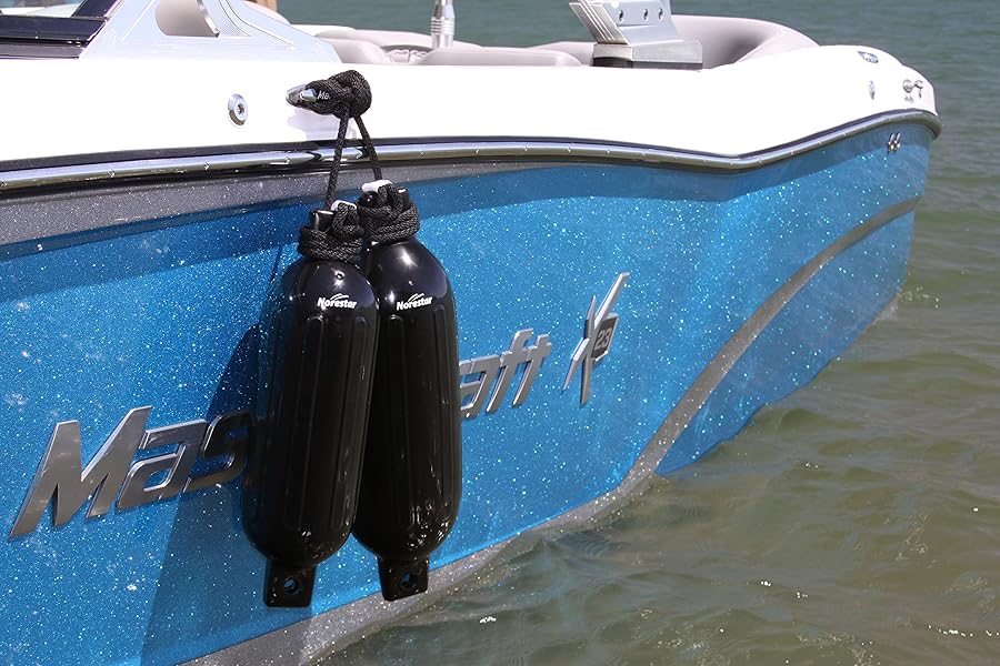 Norestar 5.5 Inch by 20 Inch Ribbed Boat Fenders Two Pack