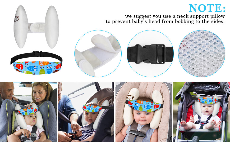 Accmor Carseat Head Neck Support Set, Adjustable Infants