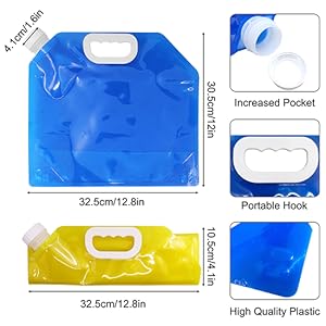Collapsible Water Container BPA Free plastic