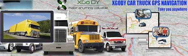 Xgody 886 7 Inch Trucking GPS Navigation Bluetooth Capacitive 8G Car GPS Navigation 2D/3D map update