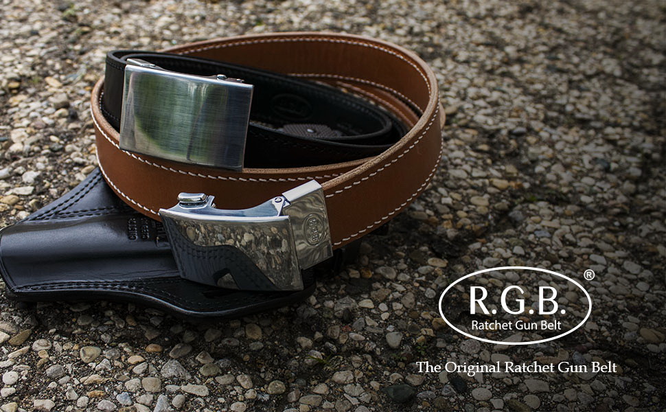 RGB [Micro Adjustable] The Original Ratchet Gun Belt for