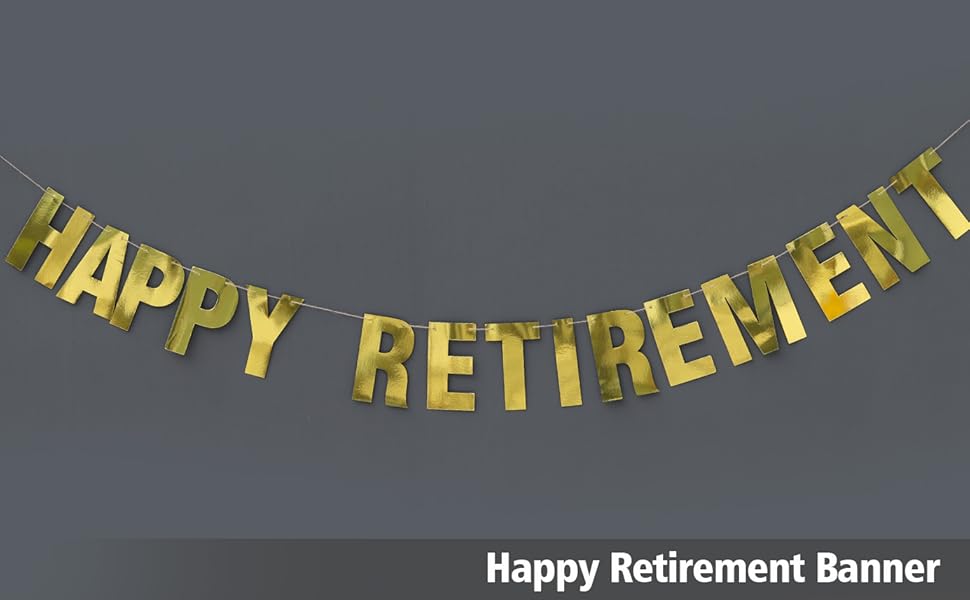 Retirement Party Decorations Happy Retirement Gold