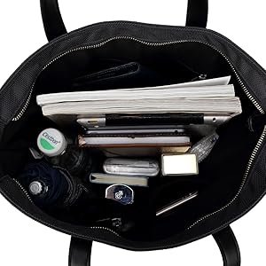 Women's  Tote Bag Large Capacity Stripe Handbag Casual Shoulder Bag Shopping Bag with Small Purse
