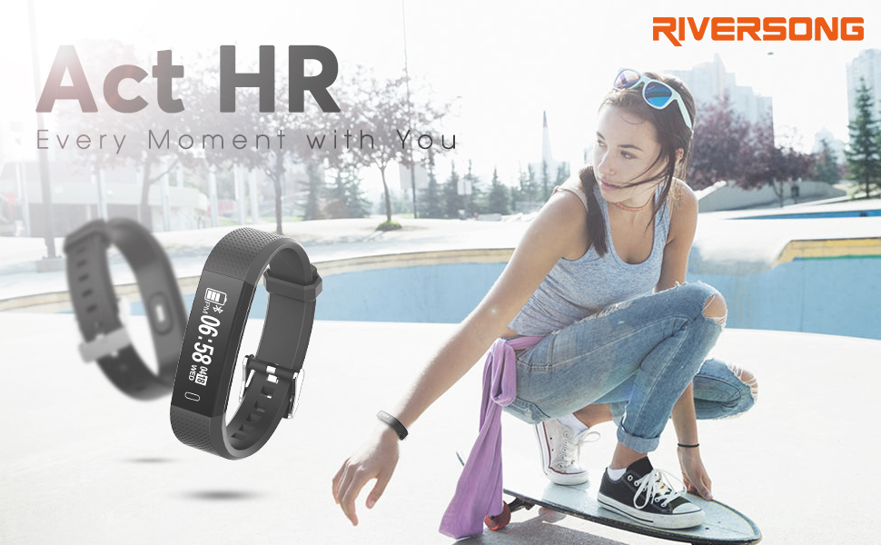 Fitness Tracker, Waterproof Activity Tracker Smart Sports Band with Heart Rate HR