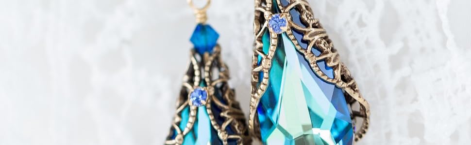 Bermuda Blue Crystal Earrings