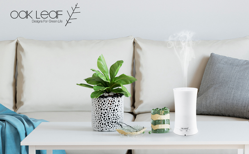 Essential Oil Diffuser, Oak Leaf 100ml Ultrasonic Mini