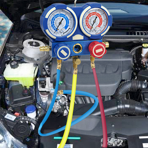 gauge manifold ac r134a kit refrigeration hoses sae