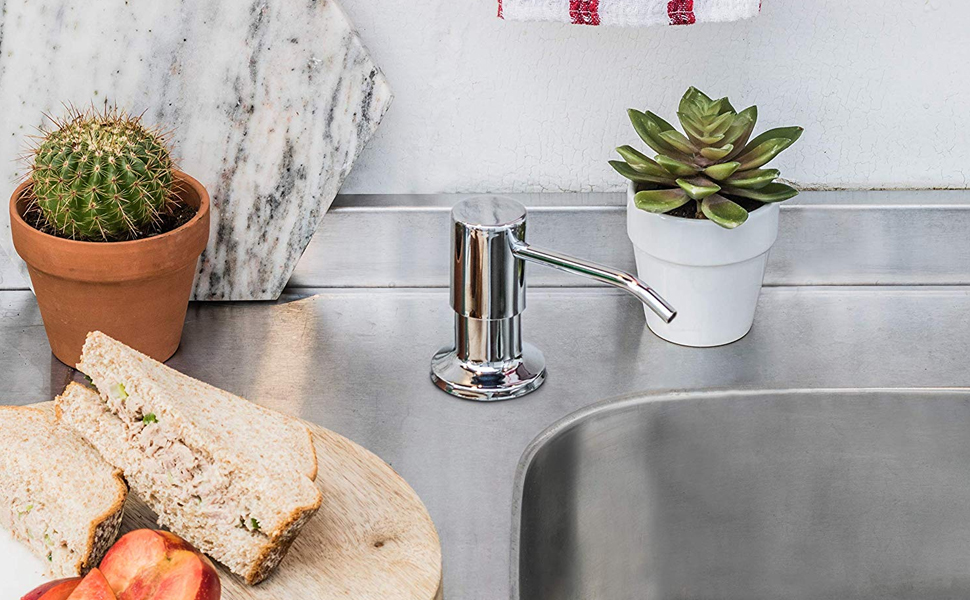 Built in Soap Dispenser for Kitchen Sink, Stainless Steel (Chrome ...