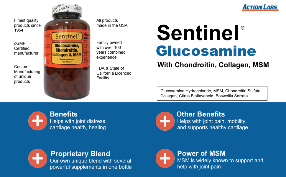 Sentinel Glucosamine, Chondroitin, Collagen, & MSM for