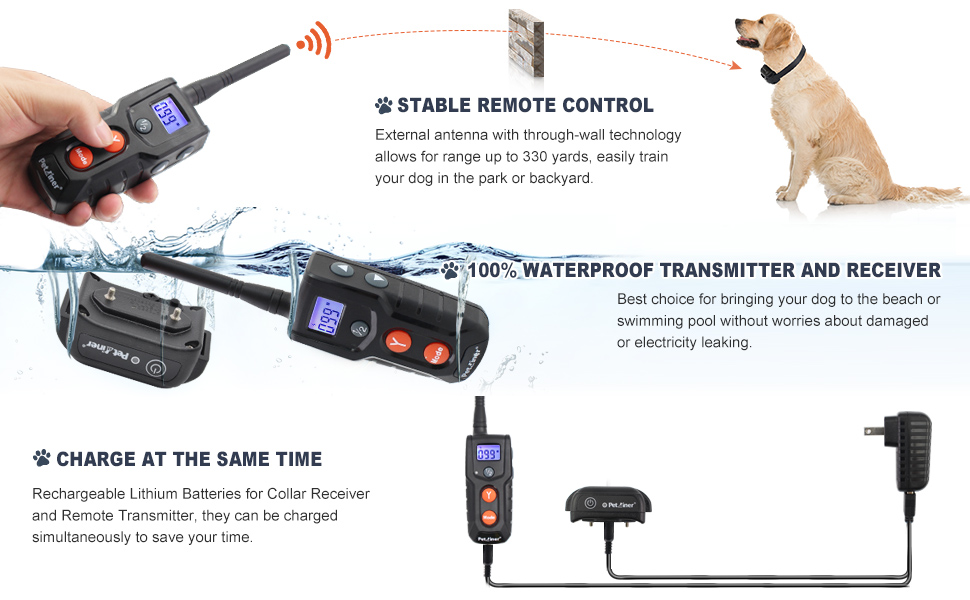 Petrainer PET916 100 Waterproof Dog Shock Collar with