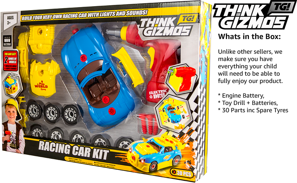 Take Apart Toy Racing Car Kit For Kids TG642 Build Your