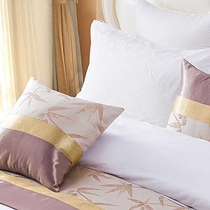 Osvino Elegant Bamboo Leaves Print 100 Polyester Hotel Guesthosue