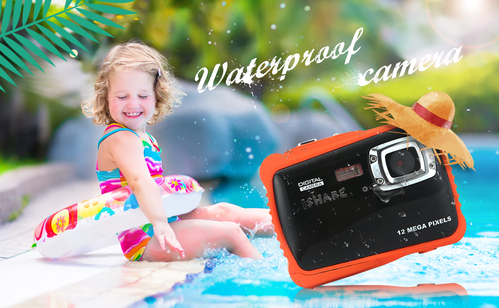 ISHARE Kids Camera, 12MP 1080P Waterproof Digital Camera
