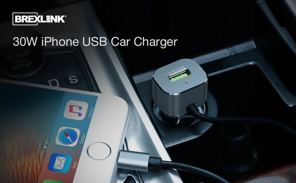 iPhone Car Charger, 3ft [MFI Certified] Lighting Car