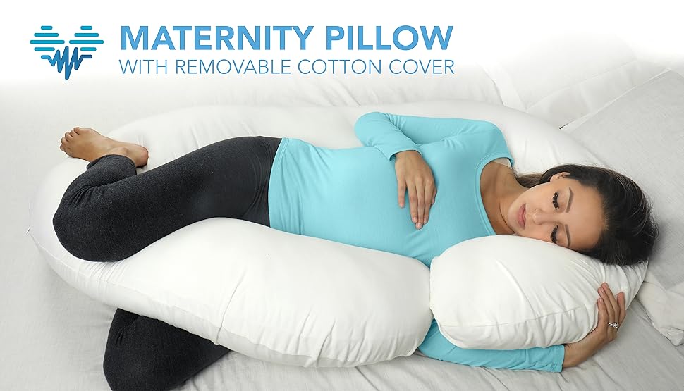 Pharmedoc Pregnancy Pillow with Extra Cover, CShaped Body