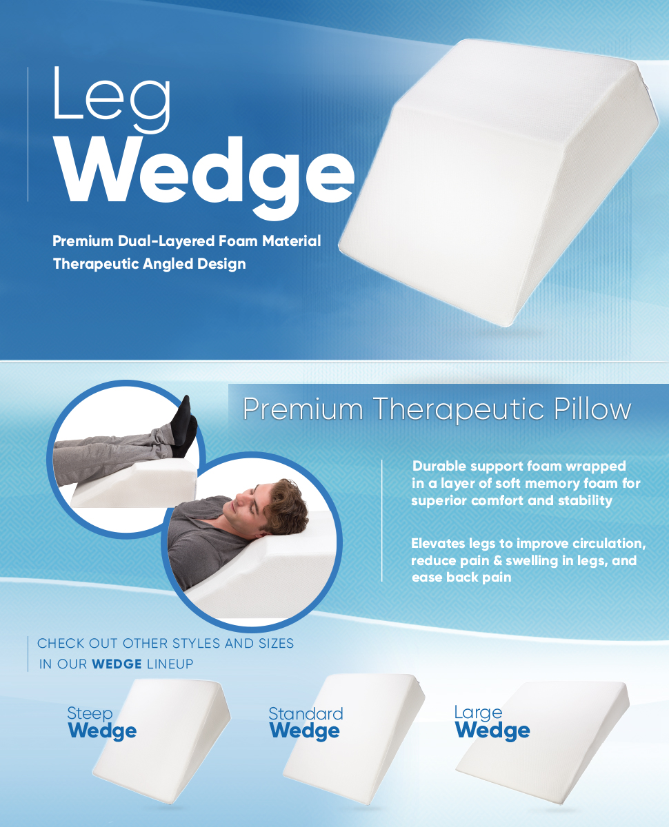 Elevating Leg Rest Wedge Pillow Memory Foam Orthopedic