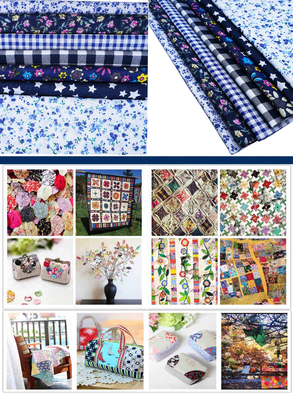 Quilting Fabric, Misscrafts 7pcs 50 x 50cm Cotton Blending Textile Craft Fabric