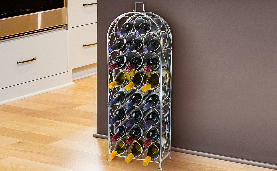 Sorbus® Wine Rack Stand Bordeaux Chateau Style Holds 23