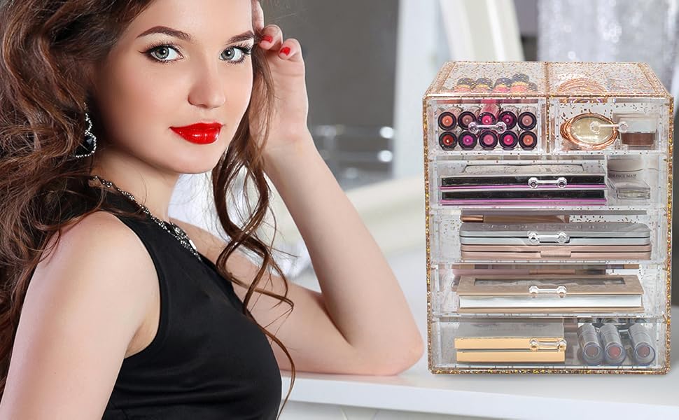 Sorbus Acrylic Clear Makeup Organizer Big & Spacious