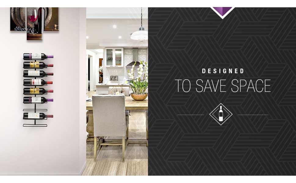 Sorbus® Wall Mount Wine Rack (Holds 9 Bottles)