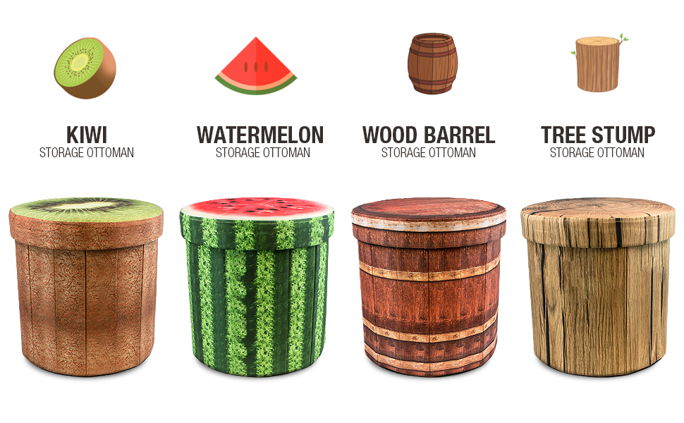 Sorbus Storage Ottoman, 15 Inch Cute 3D Play Room Stool Toy