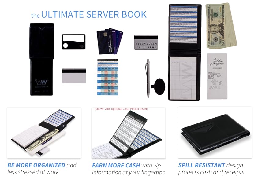 Amazon Com Waiter Wallet Sr Waitstaff Server Book